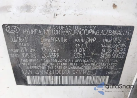 2018 Hyundai Santa Fe Sport 2.4L from USA, damaged, VIN 5NMZTDLB1JH071714